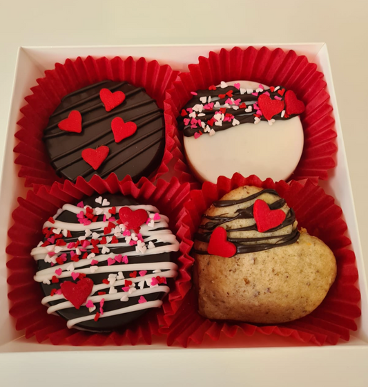 Caja de 4 Galletas con Chocolate